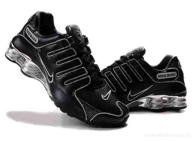 Dernieres concepteur Hommes Nike Shox NZ noir gris (1)